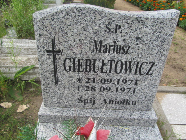 Mariusz Giebułtowicz 1971 Jasień - Grobonet - Wyszukiwarka osób pochowanych