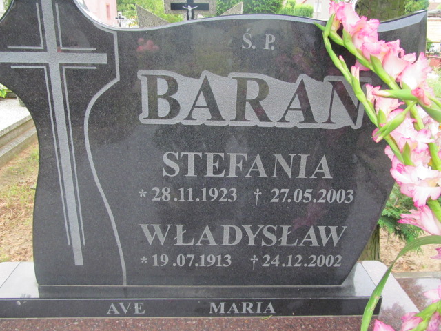 Władysław Baran 1913 Jasień - Grobonet - Wyszukiwarka osób pochowanych