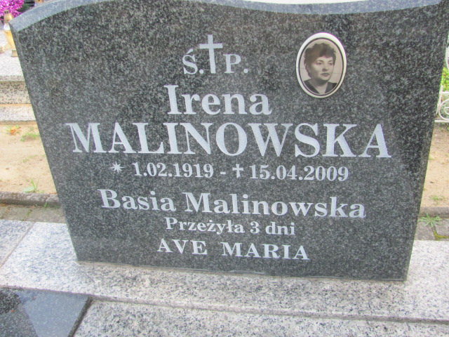 Irena Malinowska 1919 Jasień - Grobonet - Wyszukiwarka osób pochowanych