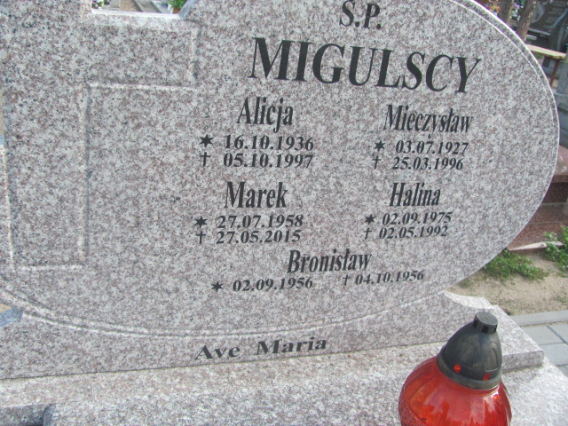 Grób Bronisław Migulski