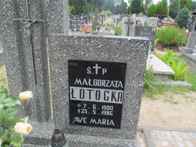 Małgorzata Łotocka 1900 Jasień - Grobonet - Wyszukiwarka osób pochowanych