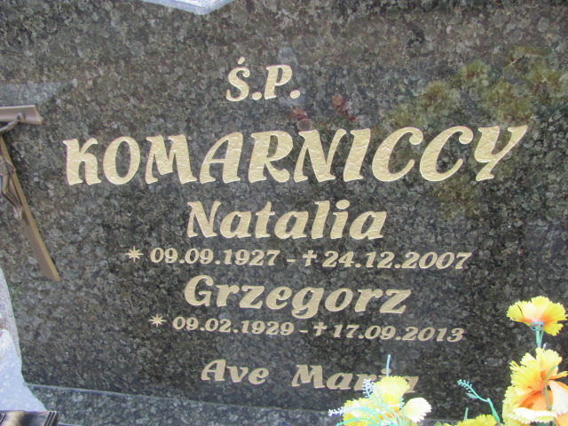 Natalia Komarnicka 1927 Jasień - Grobonet - Wyszukiwarka osób pochowanych