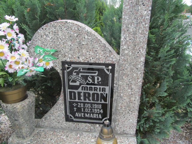 Maria Deroń 1918 Jasień - Grobonet - Wyszukiwarka osób pochowanych