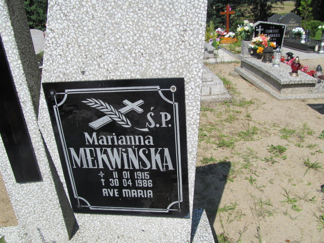 Marianna Mekwińska 1915 Jasień - Grobonet - Wyszukiwarka osób pochowanych