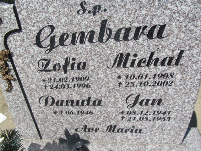 Jan Gembara 1941 Jasień - Grobonet - Wyszukiwarka osób pochowanych