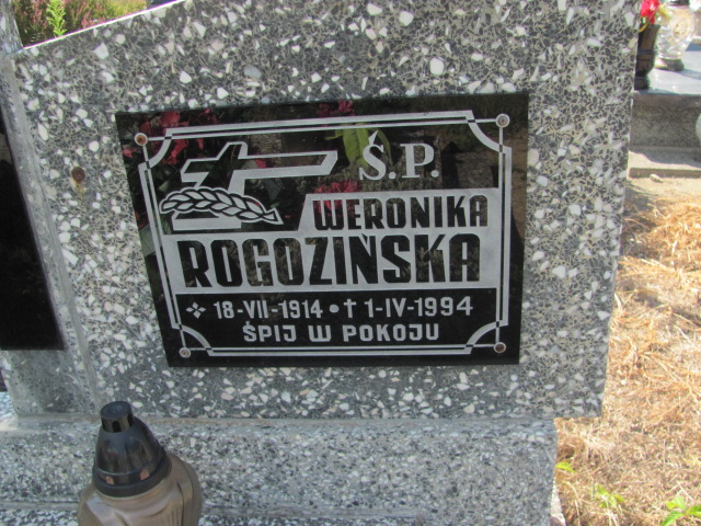 Weronika Rogozińska 1914 Jasień - Grobonet - Wyszukiwarka osób pochowanych