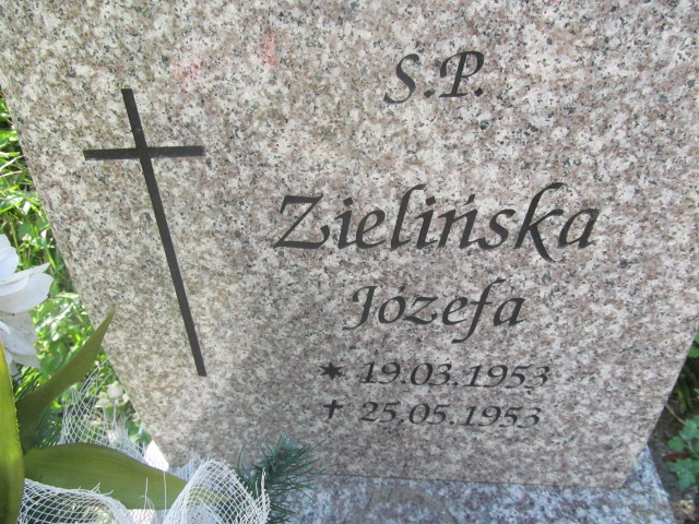 Józefa Zielińska 1953 Jasień - Grobonet - Wyszukiwarka osób pochowanych